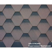 UNI STRONG Битумная черепица сота 3.0 м2 коричневий