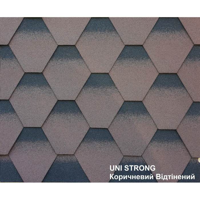 UNI STRONG Битумная черепица сота 3.0 м2 коричневий купить в Днепре