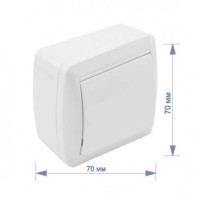 Выключатель RIGHT HAUSEN BERTA 1-й наружный белый IP54 HN-013011 (10/120)