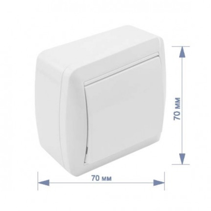 Выключатель RIGHT HAUSEN BERTA 1-й наружный белый IP54 HN-013011 (10/120) купить в Днепре