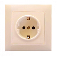 Розетка RIGHT HAUSEN VELENA 1-а внутр. крем HN-011073 (10/120)