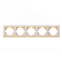 Рамка RIGHT HAUSEN VELENA 5-а горизонт. крем HN-011173 (10/(120)