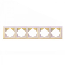 Рамка RIGHT HAUSEN VELENA 5-а горизонт. крем HN-011173 (10/(120)