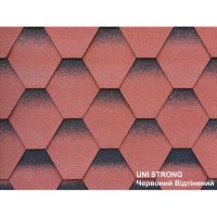 UNI STRONG Битумная черепица сота 3.0 м2 красный оттен. купить в Днепре
