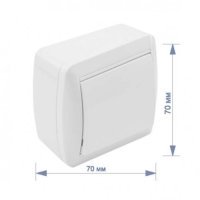 Вимикач RIGHT HAUSEN BERTA 1-й зовнішній білий IP54 HN-013011 (10/120) купити у Дніпрі