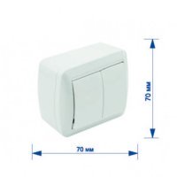 Вимикач RIGHT HAUSEN BERTA 2-й зовн. білий IP54 HN-013021 (10/120) купити у Дніпрі