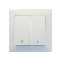 Вимикач RIGHT HAUSEN VELENA 2-й внутр. прох. білий HN-011181 (10/120) купити у Дніпрі