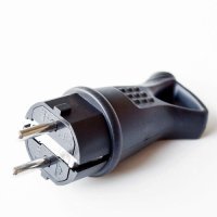 Вилка RIGHT HAUSEN Waterproof пряма з/з чорна IP44 HN-021062N (24/300) купити у Дніпрі