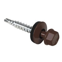 Саморіз покрівельний 4,8 х35 RAL 8017 (250 шт) коричневий купити у Дніпрі