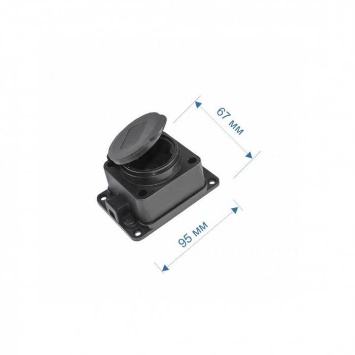 Колодка RIGHT HAUSEN Waterproof 1-а з/з черная IP44 HN-084012N (12/120) купить в Днепре