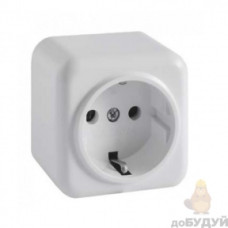 Розетка RIGHT HAUSEN ASTRA NV ТЕРМОПЛАСТ 1-а зовн. біла HN-017051 (12/120)