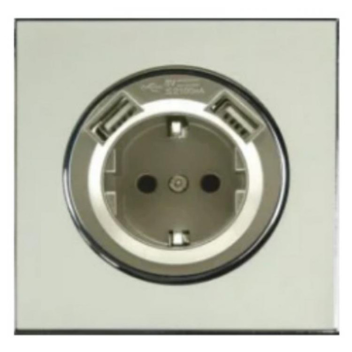 Розетка RIGHT HAUSEN LAURA 1-а внутр. золото з/з+2USB HN-015248 (10/120) купить в Днепре