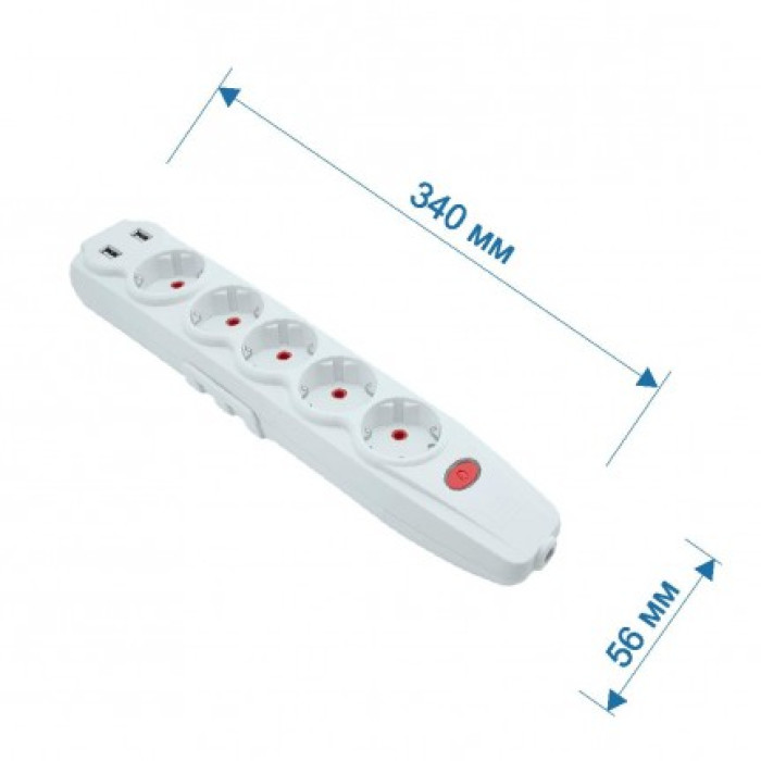 Колодка RIGHT HAUSEN KRIS 5-а з/з вим та USB HN-082251 (57ящ) купить в Днепре
