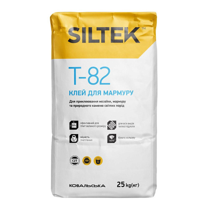 Клей Siltek Т-82 (25кг) для мрамора и плитки купить в Днепре