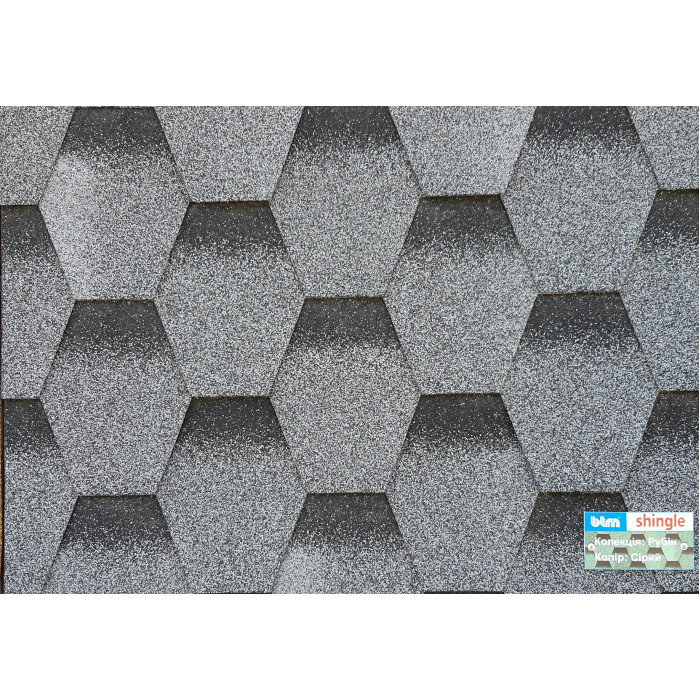 Гнучка черепиця BTM Shingle Рубін Сірий 2,94м.кв купить в Днепре