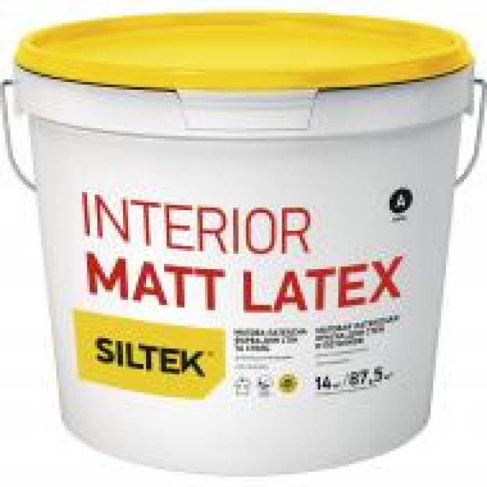 Краска латексная Siltek Interior Matt Latex База А глубокий мат белый 14 кг купить в Днепре