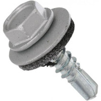 Саморез кровельный 4,8*19 RAL 9006 (250 шт)