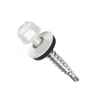 Саморіз покрівельний 4,8*35 RAL 9003 (250 шт) білий
