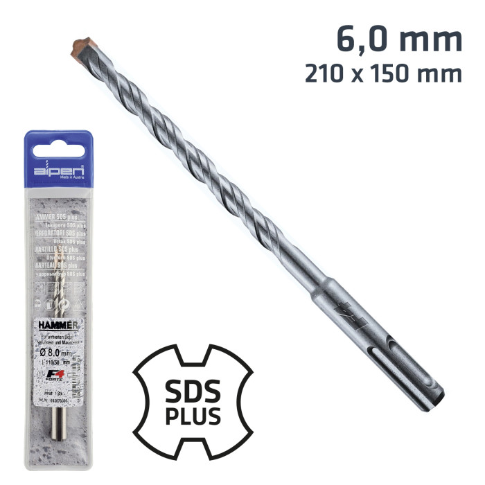Бур SDS-plus 6*210 купить в Днепре