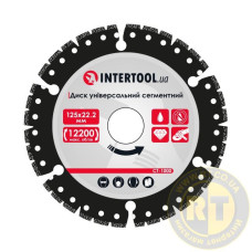 Диск алмазный  INTERTOOL 115*5*22,2 сегмент