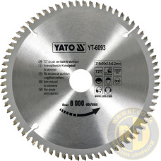 Диск пильный по дереву  YATO 210*30*3,2*2,2мм
