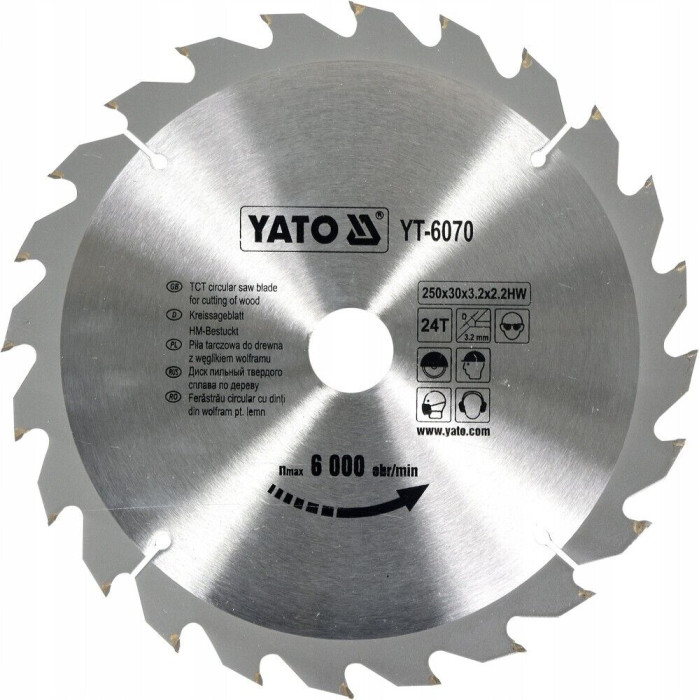 Диск пильный по металлу YATO 210*30*3,0*2,2мм купить в Днепре