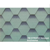 UNI STRONG Битумная черепица сота 3.0 м2 зелений оттен.