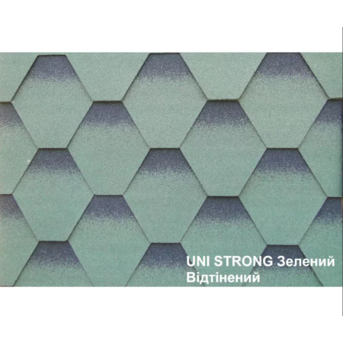 UNI STRONG Битумная черепица сота 3.0 м2 зелений оттен. купить в Днепре
