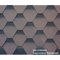 UNI STRONG Битумная черепица сота 3.0 м2 коричневий