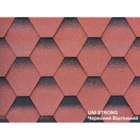 UNI STRONG Битумная черепица сота 3.0 м2 красный