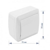 Выключатель RIGHT HAUSEN BERTA 1-й наружный белый IP54 HN-013011 (10/120)