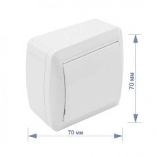 Выключатель RIGHT HAUSEN BERTA 1-й наружный белый IP54 HN-013011 (10/120)