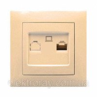 Розетка RIGHT HAUSEN VELENA 1-а комп. крем HN-011113 (10/120)