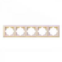 Рамка RIGHT HAUSEN VELENA 5-а горизонт. крем HN-011173 (10/(120)