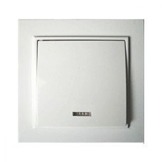 Вимикач RIGHT HAUSEN KIRA 1-й внутр. з підсв. білий HN-016021 (10/200)
