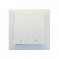 Выключатель RIGHT HAUSEN VELENA 2-й внутр. прох. білий HN-011181 (10/120)
