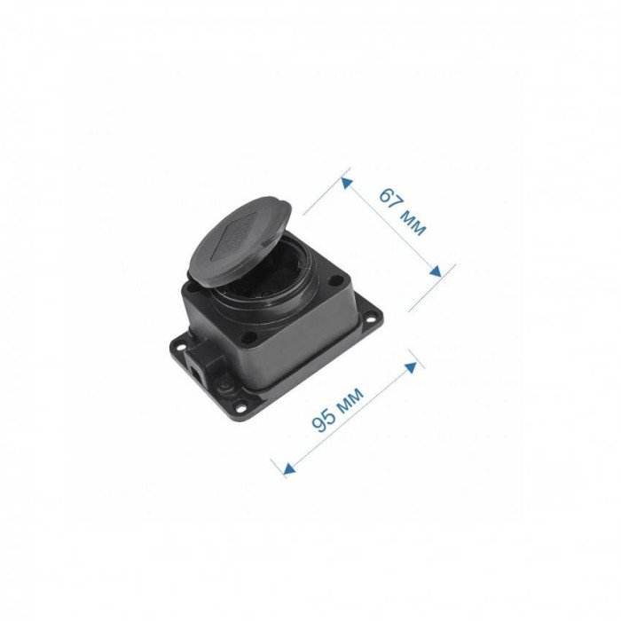 Колодка RIGHT HAUSEN Waterproof 1-а з/з чорна IP44 HN-084012N (12/120) купити у Дніпрі