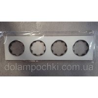 Рамка RIGHT HAUSEN LAURA 4-а гор-на біла HN-015281 (144)