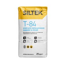 Клей Siltek Т-84 (25кг) для облицювання камінів та печей