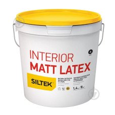 Краска латексная Siltek Interior Matt Latex База А глубокий мат белый 7 кг