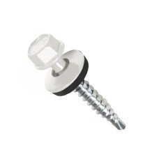 Саморіз покрівельний 4,8*35 RAL 9003 (250 шт) білий
