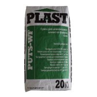 Шпаклевка фасадная цементная Plast PUTS WF (20 кг)  белая финишная