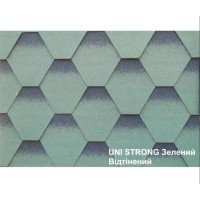 UNI STRONG Бітумна черепиця сота 3.0 м2 зелений відтінок.